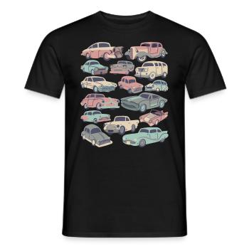 Autos Oldtimer PKW Fahrzeug Automobil Führerschein - Männer T-Shirt - Schwarz - Vorne - AI Model Male 178 light (178cm)