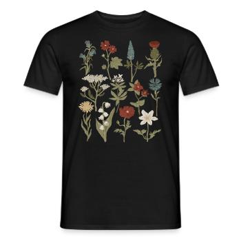 Wildflowers - T-shirt homme - noir - Devant - AI Model Male 178 light (178cm)