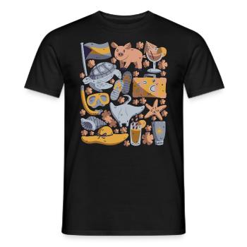 Bahamas - Men's T-Shirt - black - Front - AI Model Male 178 light (178cm)