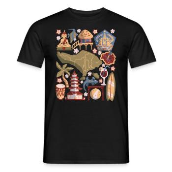 Bali - Men's T-Shirt - black - Front - AI Model Male 178 light (178cm)
