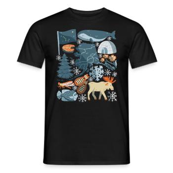 Alaska - T-shirt homme - noir - Devant - AI Model Male 178 light (178cm)