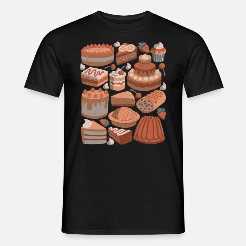 Kuchen und Torten - Männer T-Shirt - Schwarz