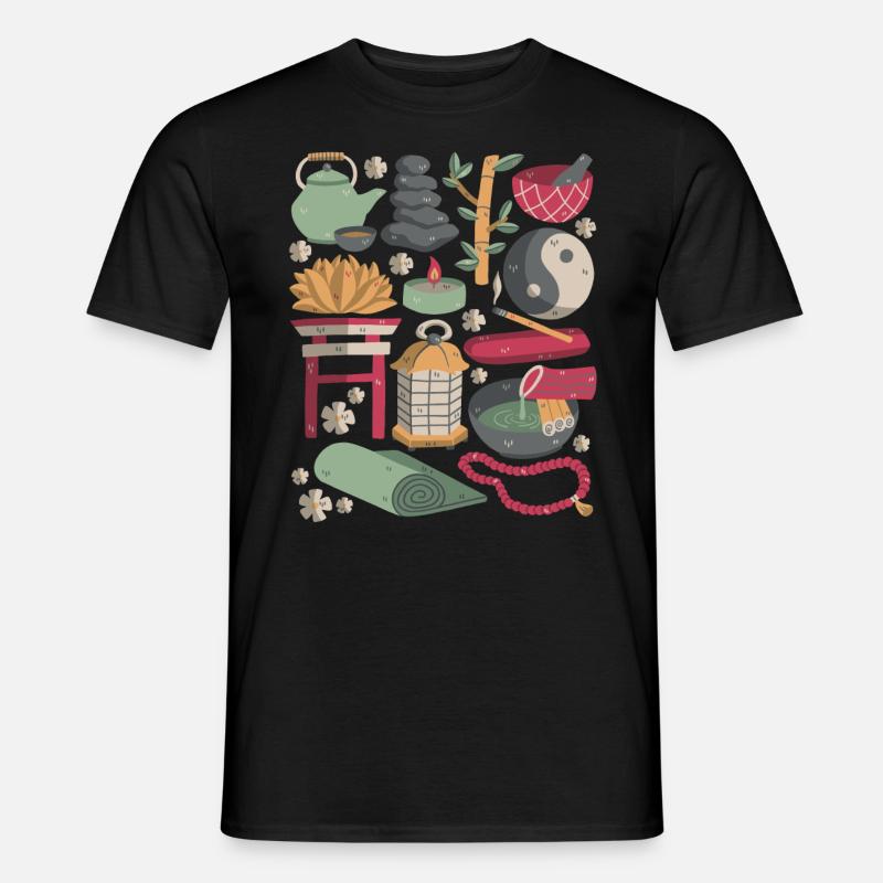 Zen Meditation - Männer T-Shirt - Schwarz