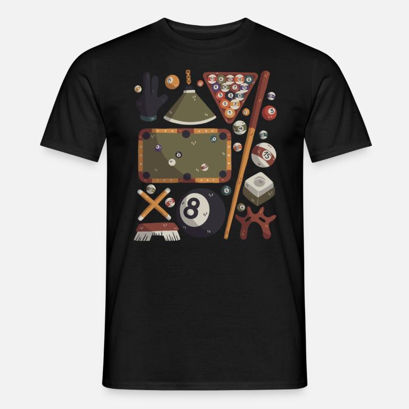 Billard - Männer T-Shirt - Schwarz