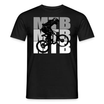MTB Bike - Männer T-Shirt - Schwarz - Vorne - AI Model Male 178 light (178cm)