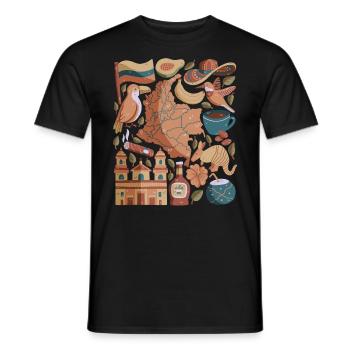 Colombia - Men's T-Shirt - black - Front - AI Model Male 178 light (178cm)