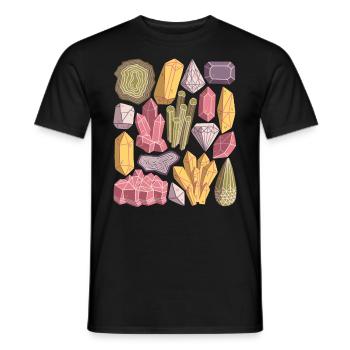 Crystals, Gemstones, Minerals, Diamonds - Men's T-Shirt - black - Front - AI Model Male 178 light (178cm)