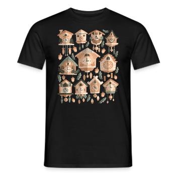 Cuckoo Clocks - Men's T-Shirt - black - Front - AI Model Male 178 light (178cm)