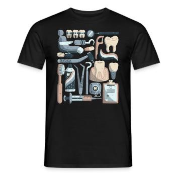 Zahnarzt - Männer T-Shirt - Schwarz - Vorne - AI Model Male 178 light (178cm)