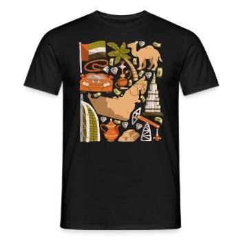 Dubaï - T-shirt homme - noir - Devant - AI Model Male 178 light (178cm)