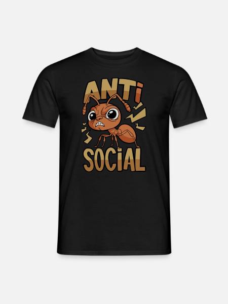 Fourmi antisociale - T-shirt homme - noir