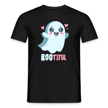 Jeu de mots fantôme - Bootiful - Boo ! - T-shirt homme - noir - Devant - AI Model Male 178 light (178cm)