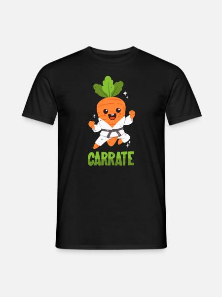 Karate Carrot - Pun - Men's T-Shirt - black