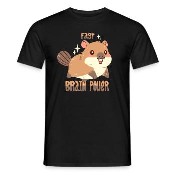 Puissance cérébrale rapide - T-shirt homme - noir - Devant - AI Model Male 178 light (178cm)