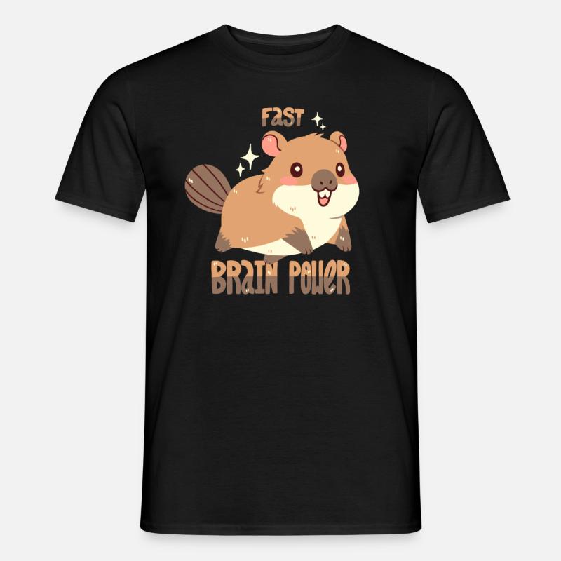 Fast Brain Power - Männer T-Shirt - Schwarz