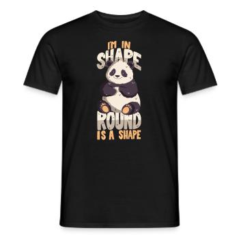 I'm in shape. Round is a shape. - Men's T-Shirt - black - Front - AI Model Male 178 light (178cm)