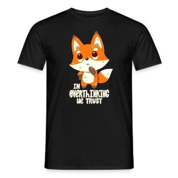 Les introvertis réfléchissent trop - T-shirt homme - noir - Devant - AI Model Male 178 light (178cm)