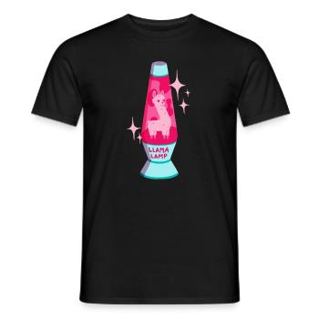 Llama Lava Lamp - Men's T-Shirt - black - Front - AI Model Male 178 light (178cm)