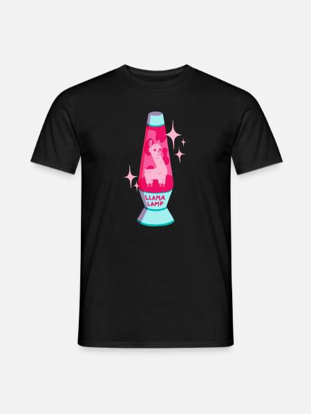 Lama-Lavalampe - Männer T-Shirt - Schwarz