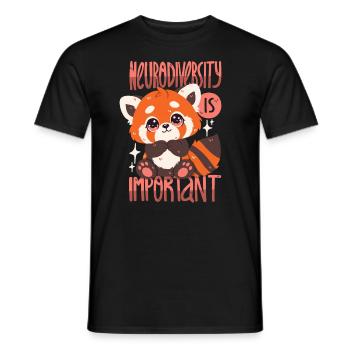 Neurodiversity is important - Men's T-Shirt - black - Front - AI Model Male 178 light (178cm)