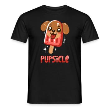Hund-Eis am Stiel - Männer T-Shirt - Schwarz - Vorne - AI Model Male 178 light (178cm)