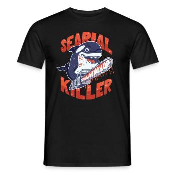 Jeu de mots sur les orques - Tueur en série de la mer - T-shirt homme - noir - Devant - AI Model Male 178 light (178cm)