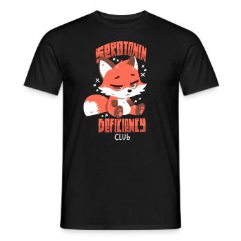 Serotonin-Defizit Club - Männer T-Shirt - Schwarz - Vorne - AI Model Male 178 light (178cm)