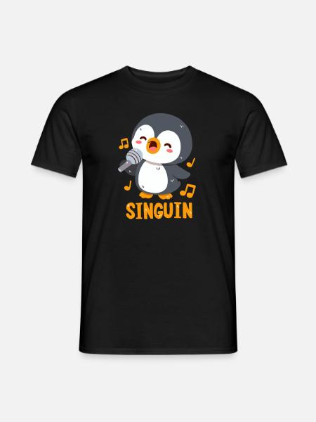 Singing Penguin: Singuin - Men's T-Shirt - black