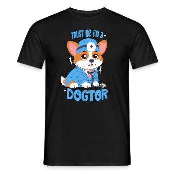 Trust Me I'm A Dogtor - Männer T-Shirt - Schwarz - Vorne - AI Model Male 178 light (178cm)