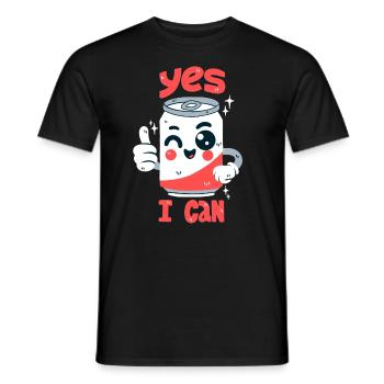 Can pun - Men's T-Shirt - black - Front - AI Model Male 178 light (178cm)