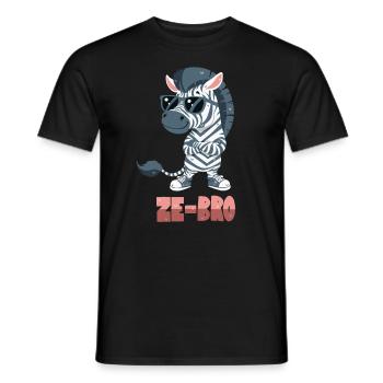 Zebra pun - Men's T-Shirt - black - Front - AI Model Male 178 light (178cm)