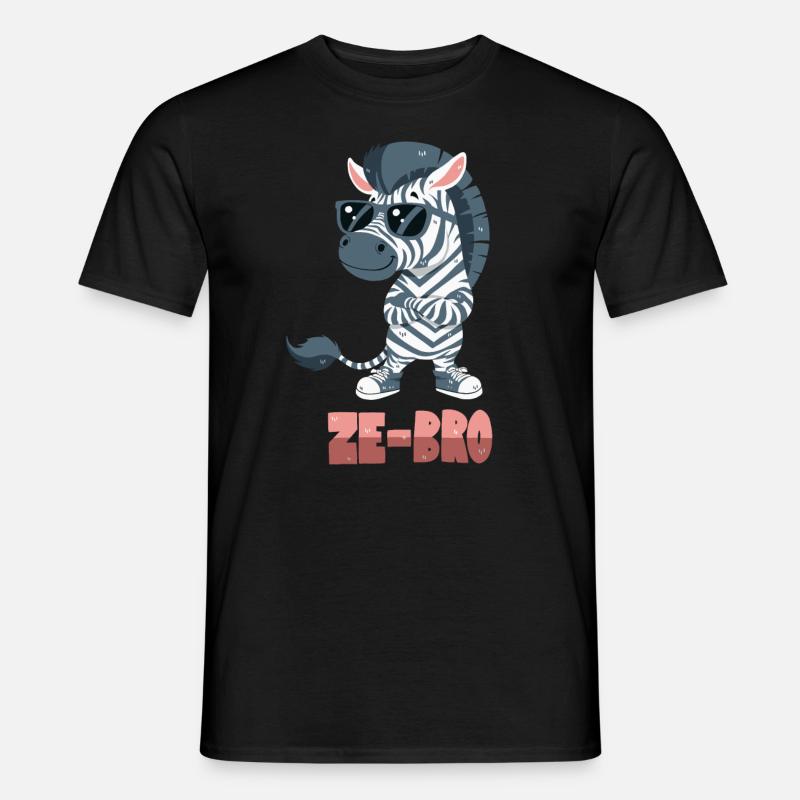 Zebra-Wortwitz - Männer T-Shirt - Schwarz