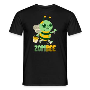 Zombie-Biene: Zombee - Männer T-Shirt - Schwarz - Vorne - AI Model Male 178 light (178cm)