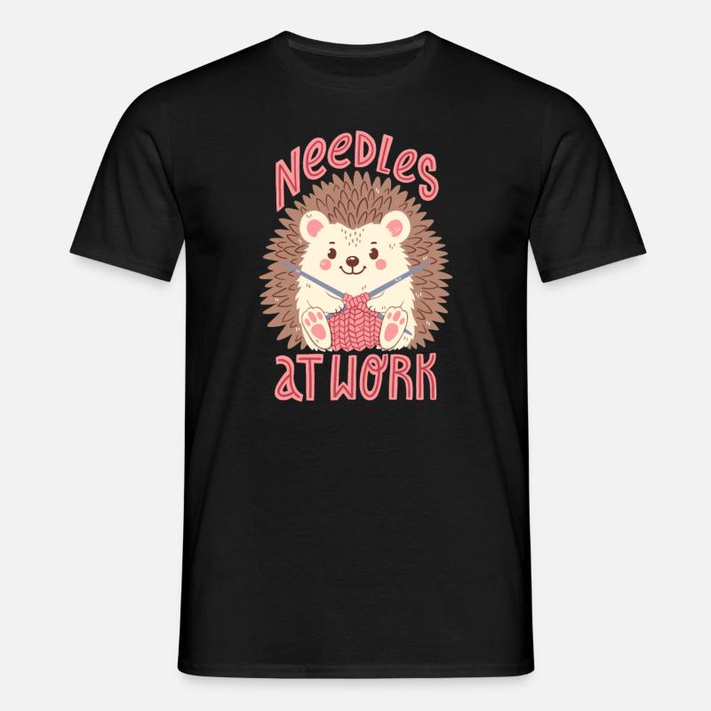 Needles at work - Men's T-Shirt - black