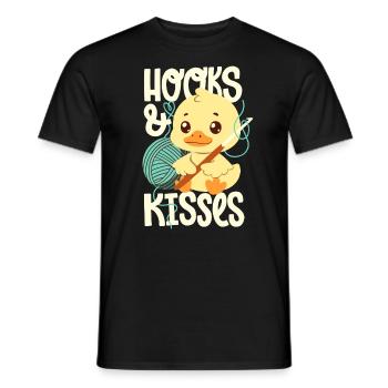 Hooks And Kisses - Men's T-Shirt - black - Front - AI Model Male 178 light (178cm)