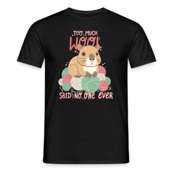 On n’a jamais assez de laine - T-shirt homme - noir - Devant - AI Model Male 178 light (178cm)
