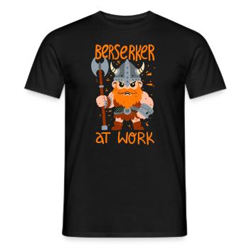 Berserker à l’œuvre - T-shirt homme - noir - Devant - AI Model Male 178 light (178cm)