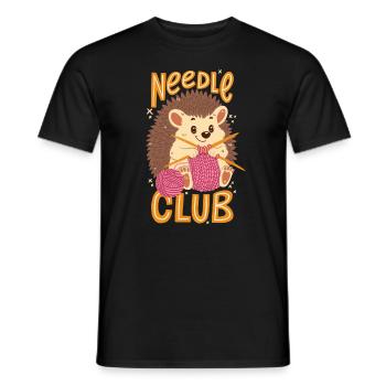 Club d’aiguilles - T-shirt homme - noir - Devant - AI Model Male 178 light (178cm)
