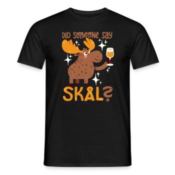 Hat jemand Skal gesagt? - Männer T-Shirt - Schwarz - Vorne - AI Model Male 178 light (178cm)