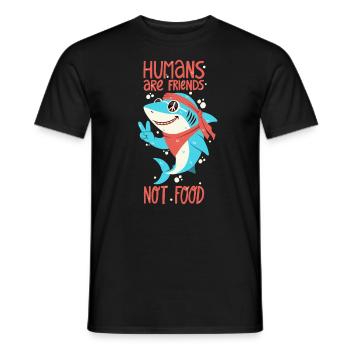 Les gens sont des amis, pas de la nourriture - T-shirt homme - noir - Devant - AI Model Male 178 light (178cm)