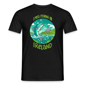 Angeln in Irland - Männer T-Shirt - Schwarz - Vorne - AI Model Male 178 light (178cm)