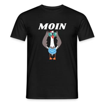 Moin Mouettes Nord Allemagne du Nord Côte de mer du Nord - T-shirt homme - noir - Devant - AI Model Male 178 light (178cm)