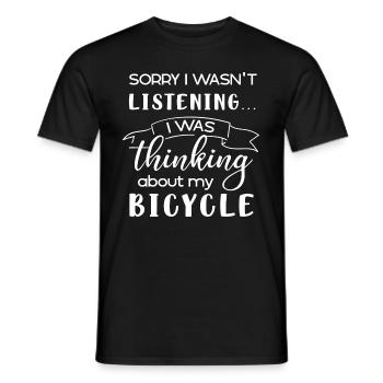 Vous pensez aux vélos ? Cardio Hobby Cyclist - T-shirt homme - noir - Devant - AI Model Male 178 light (178cm)