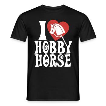 J’aime hobby cheval - Coeur - Hobby - T-shirt homme - noir - Devant - AI Model Male 178 light (178cm)