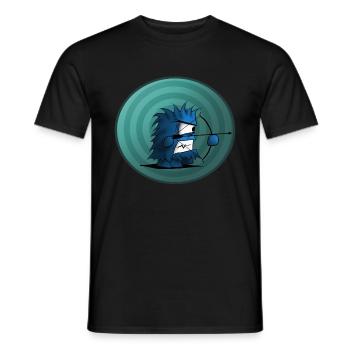 Tir à l'arc tir à l'arc bande dessinée - T-shirt homme - noir - Devant - AI Model Male 178 light (178cm)