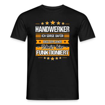Handwerker Sprüche lustig - Männer T-Shirt - Schwarz - Vorne - AI Model Male 178 light (178cm)
