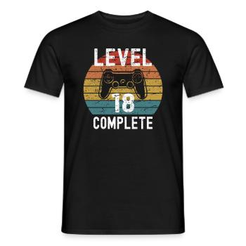 Gamer Birthday 18 - Men's T-Shirt - black - Front - AI Model Male 178 light (178cm)