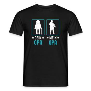 Dein Opa Mein Opa - Männer T-Shirt - Schwarz - Vorne - AI Model Male 178 light (178cm)