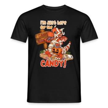 I'm Just Here For Candy Halloween Drache Mumie - Männer T-Shirt - Schwarz - Vorne - AI Model Male 178 light (178cm)