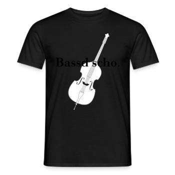 Bassd scho. Franconian. Double Bass Bass - Men's T-Shirt - black - Front - AI Model Male 178 light (178cm)